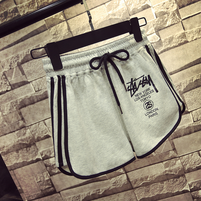 Mùa hè mới quần thể thao quần short phụ nữ chạy lỏng giản dị eo cao bãi biển yoga nóng quần cotton nhà ngủ quần short nam