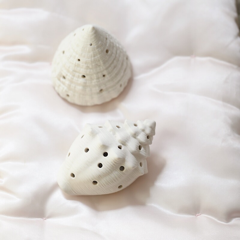 Ceramic Hollow Ocean Shell Conch Porcelain Ornament Soft Decoration Home Decorations Ornament