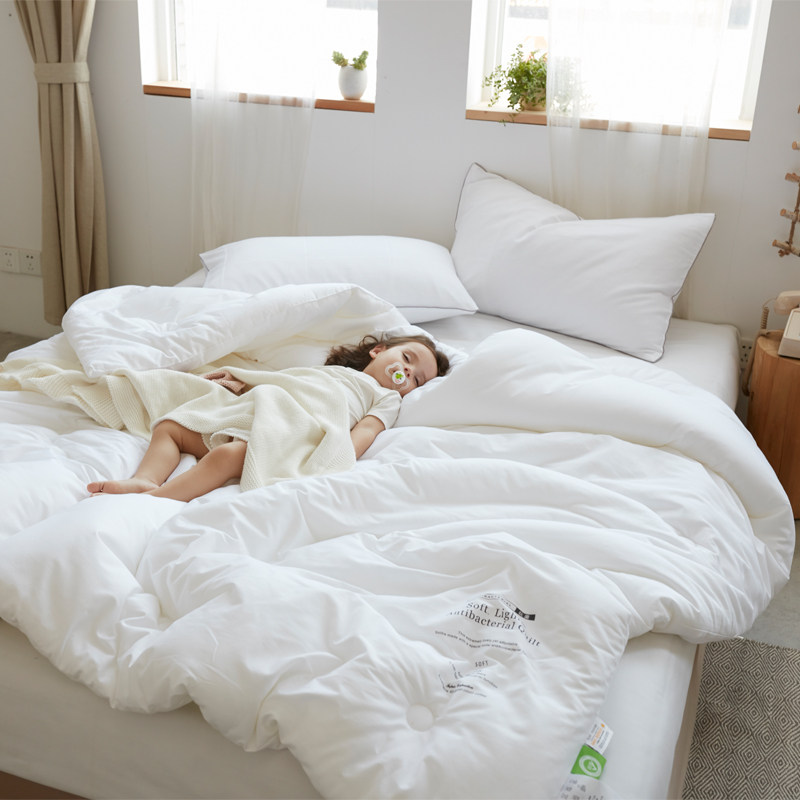 Healthy Bacteriostatic Fiber Quilt Core Quilt Full Pure Cotton Thickened Warm Winter Quilt With Single Person Double Season Summer Quilt By Spring Autumn Quilt