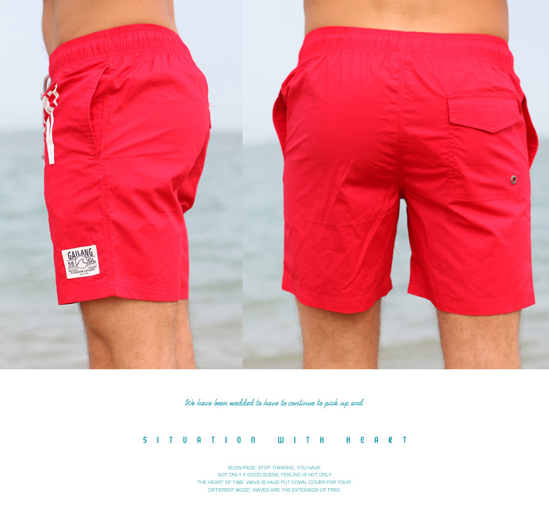 Quần Gailang Beach Quần lửng nam rộng Kích thước lớn Sấy khô nhanh Mặc thường xuyên Quần short năm điểm Cotton Spa Resort Quần âu - Quần bãi biển 	mua quần đi biển nam	