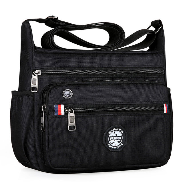 Oxford cloth horizontal large-capacity students backpack nylon men's bag shoulder bag casual shoulder bag men's bag crossbody bag