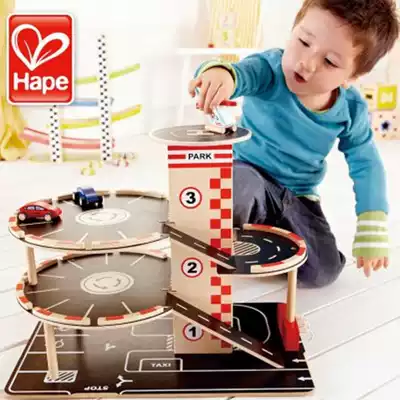 Hape parking lot toy set Children's three-dimensional multi-layer car model 3-5-7 year old boy birthday gift