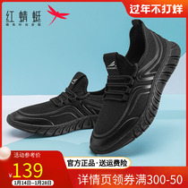 Red Dragonfly mens shoes 2022 spring fashion trend mesh surface flying woven shoes mens running travel sports casual shoes