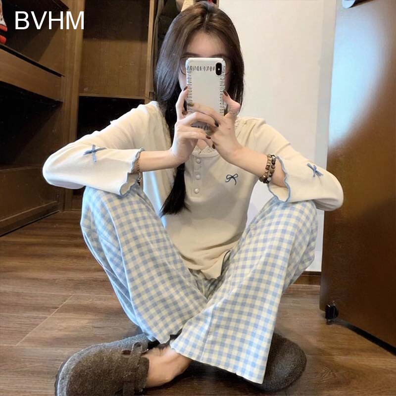 Victorian Style Pure Cotton Pajamas for Women 2026 New Autumn Sweet and High-End Style Can Be Worn Outside Long-Sleeved Home Clothes Victorian Style Pure Cotton Pajamas for Women 2026 New Autumn Sweet and High-End Style Can Be Worn Outside Long-Sleeved Home Clothes
