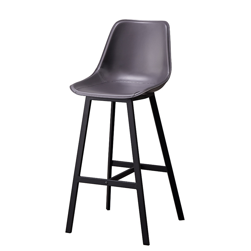 Bar bar chair simple light luxury leather high-end wrought iron high chair Nordic bar stool island bar chair water bar
