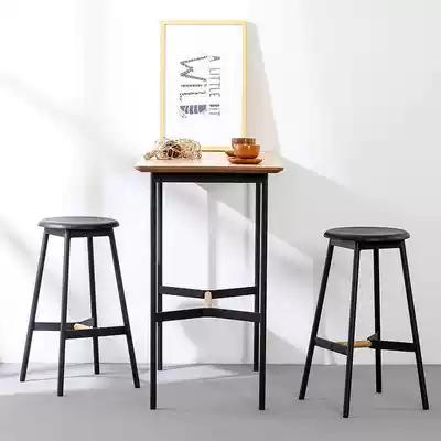 Nordic bar table bar chair household small apartment simple modern lofe industrial wind iron bar chair table combination spot