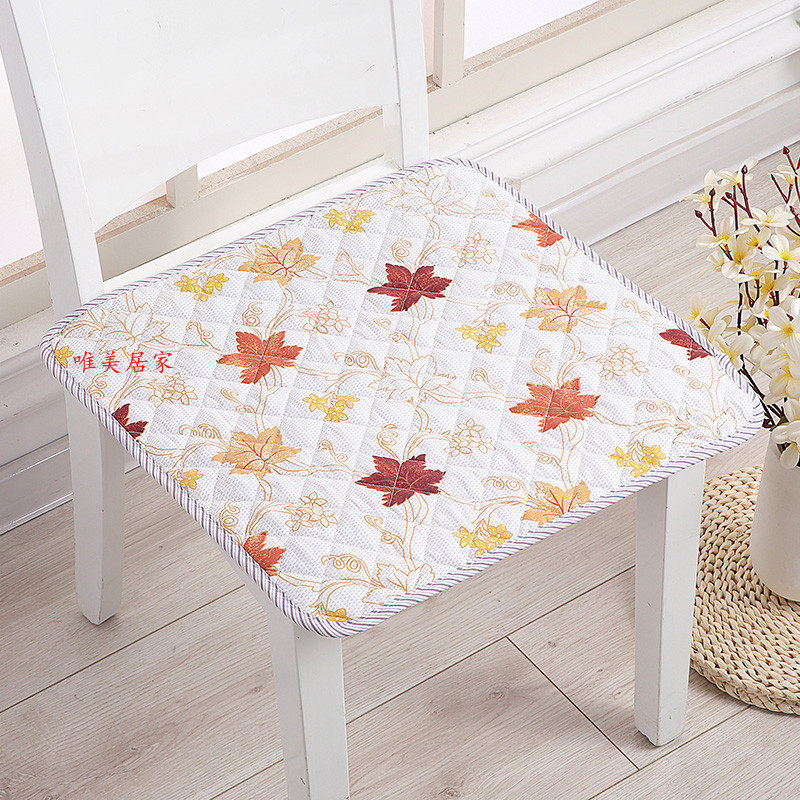 Cushion chair cushion dining chair cushion autumn and winter fabric thin section student non-slip stool cushion computer chair cushion four seasons simple