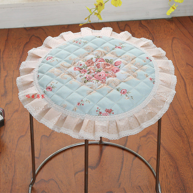 Small round stool cushion round dining chair cushion chair cushion quilted 30x30 non-slip stool cushion fabric round cushion