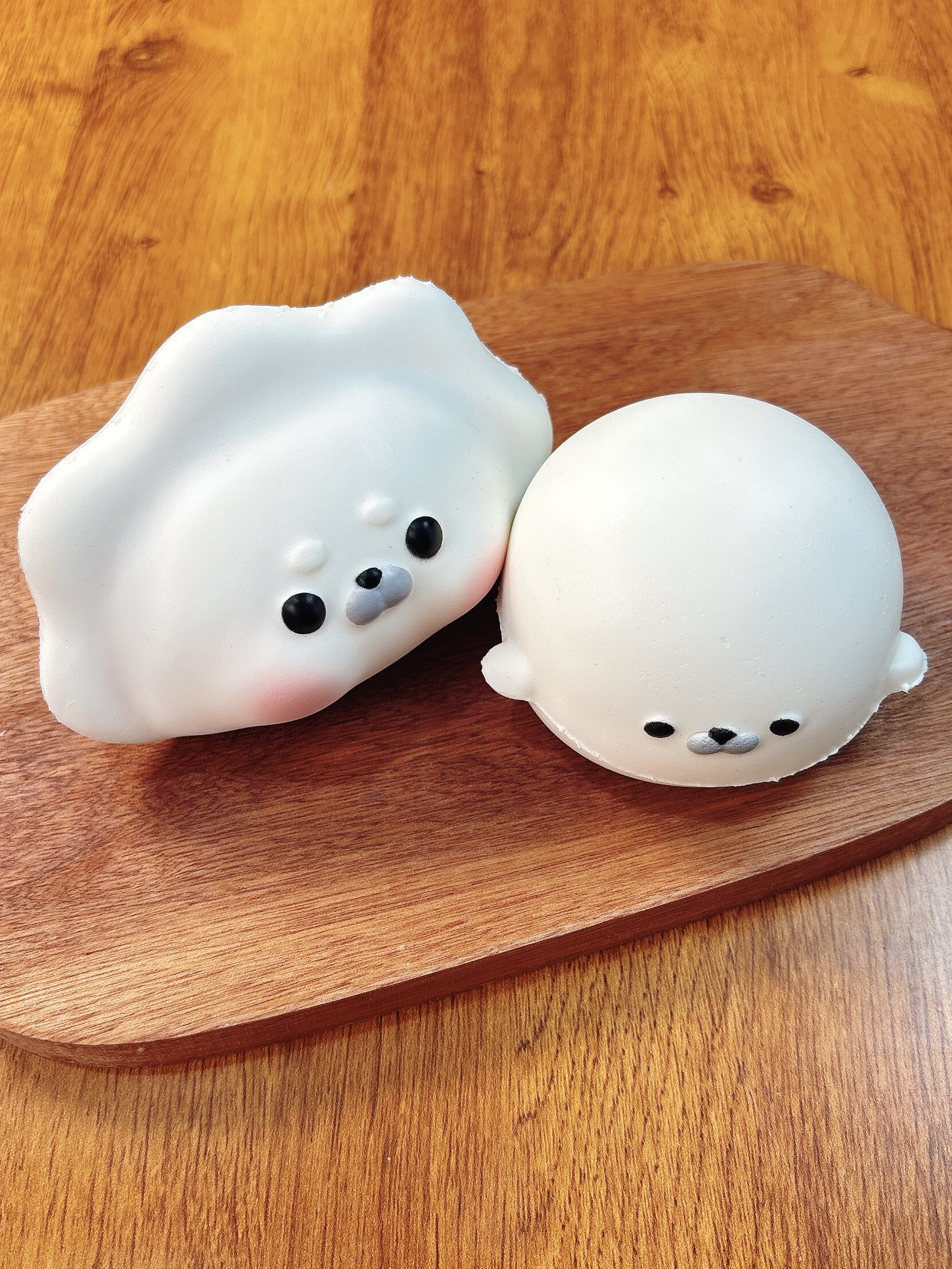 Развивающая игра для детей hachimi新品超湿软慢回弹海豹饺子仿真解压玩具可爱可盘空有捏头
