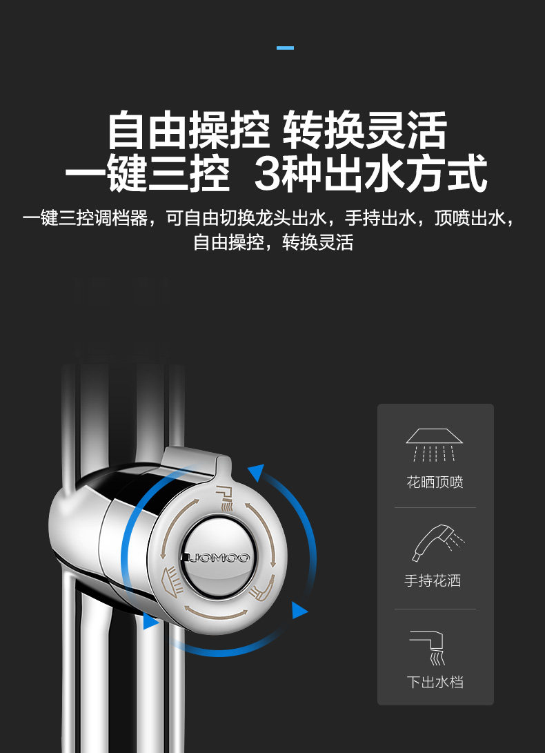 Смеситель для душа 【门店同款】jomoo九牧 硅胶手持增压易洁淋浴花洒36509-122