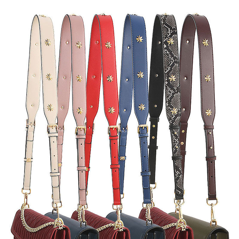 Leather bag with new wide shoulder strap women's bag can be changed to hold baby bag one shoulder messenger fashion all-match adjustable bag strap accessories