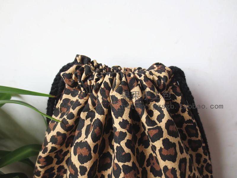 Dây rút ba lô vải ba lô handmade da báo túi bó túi du lịch ngoài trời túi thể dục túi nam balo đi học nam cấp 2