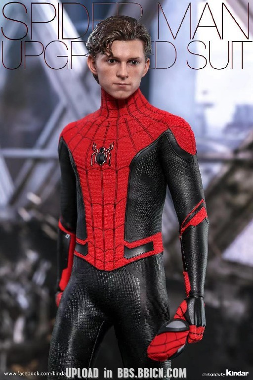 Hottoys HT 1 6 MMS542 Spiderman Hero Expeditions Escalating Warwear Black Red Spot