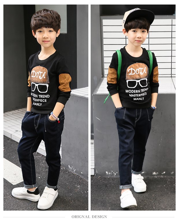 Mùa xuân và mùa thu trẻ em áo sơ mi cotton cotton Quần áo trẻ em châu Âu và Mỹ Áo phông mùa thu dài tay khủng long trẻ em áo phông dài cửa hàng quần áo trẻ em