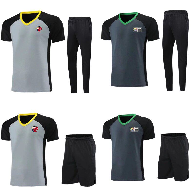 Basketball Referees suit Male referees Referee Costume blouses Short sleeves Referee Pants children Competition Custom Equipment Full set-Taobao