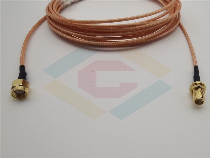 RP-SMA-JK RF cable SMA male screw inner hole to SMA outer screw inner needle RG316 silver plated test jumper