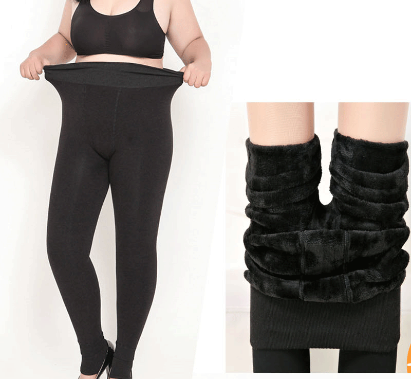 Mùa thu và mùa đông cộng với phân bón XL xà cạp 300 pounds chất béo m cộng với quần nhung dày bước chân thêm cỡ lớn một chiếc quần ấm quần nỉ nhung phụ nữ trung niên