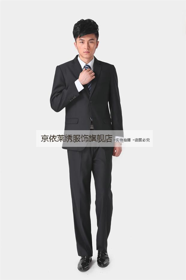 Bắc Kinh Yilai Thêu 2016 Mùa thu mới Bộ đồ vest nam Bộ quản lý sảnh khách sạn Foreman Áo len bằng vải quần dài nam