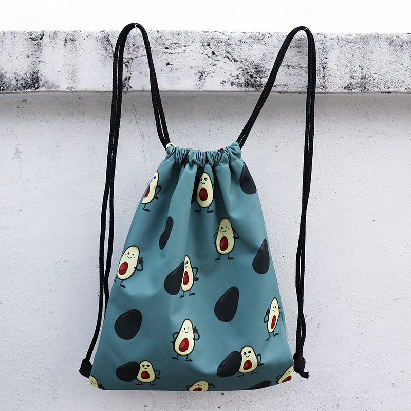 Cartoon drawstring water repellent backpack student travel mountaineering sports large capacity lightweight bundle pocket for men and women