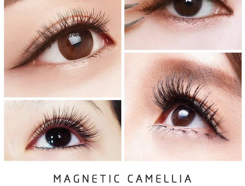 Ghép lông mi trong một giây có thể nở hoa Camellia sở hữu mái tóc dày Lông mi giả tự động nở hoa mềm mại tự nhiên - Lông mi giả lông mi giả tự dính