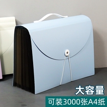 Student portable accordion bag large-capacity folder multi-layer insert test paper storage bag paper classification subject bag A4