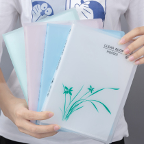 Small a5 folder insert multi-layer student information book transparent office use folder financial bill collection clip