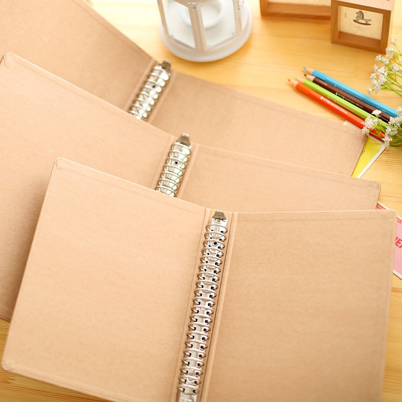 A5B5A4 kraft paper loose-leaf Benclip notebook inner page containing clips 20 holes 26 holes 30 holes blank clips