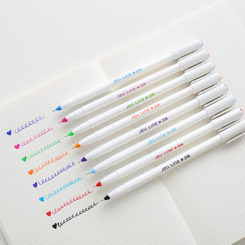 0 4mm Color medium pen 8 color suit water-based pen needle tube water color pen tick pen student mark pen signature pen