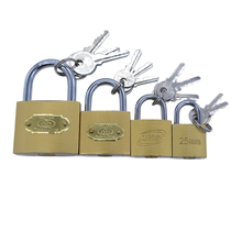 Imitation copper lock padlock marbles lock Golden yellow drawer door lock 25 32 38 50mm brand variety