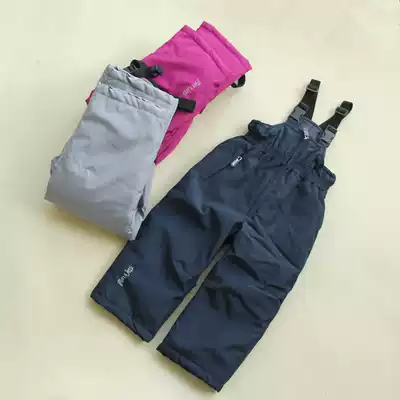 Foreign trade children's ski pants thick baby bag pants small children Winter windproof waterproof ski pants for men and women