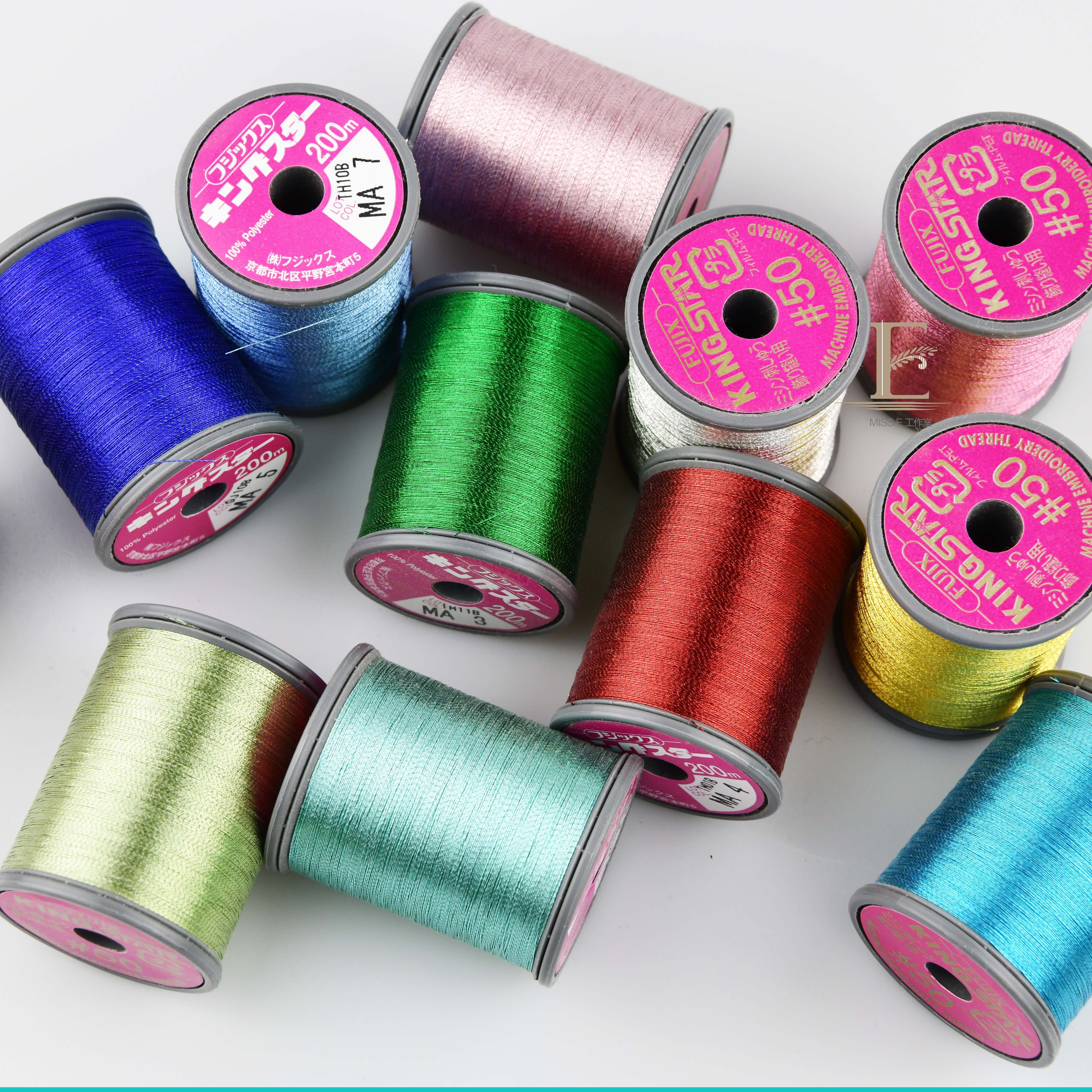 Method Embroidery Imported Japan Fuchke Colorful Metal Wire Method Crochet Hook Special Metal Hook Pearl Line 200m