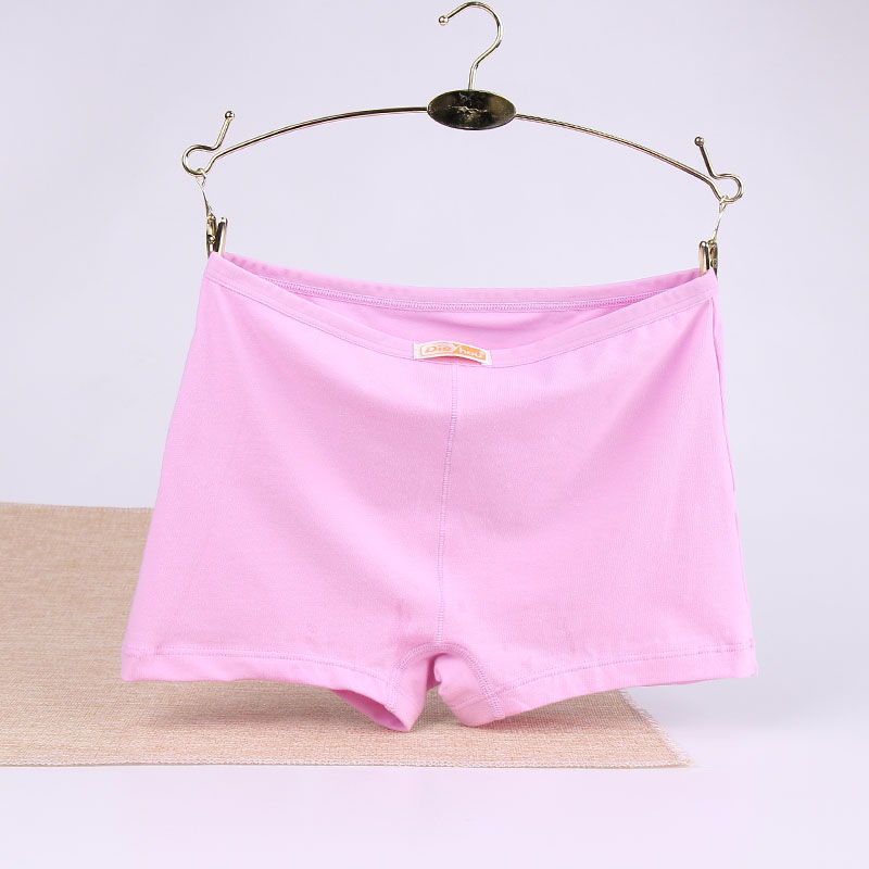 Quần short nữ boxer 2 quần lót mùa hè mid-up bốn góc quần short cotton quần chống ánh sáng an toàn quần chip nam
