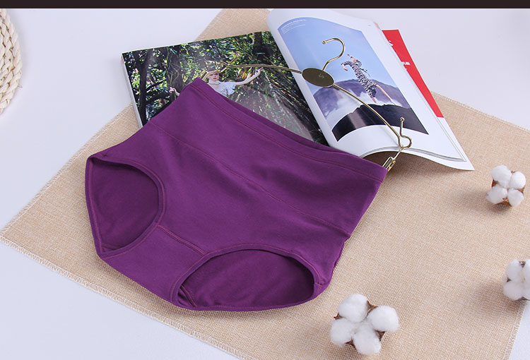 Quần cotton nữ eo cao đồ lót bằng vải cotton cotton kích thước lớn thoáng khí quần mẹ quần lót nữ cho người cao tuổi
