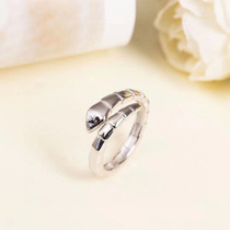 Baojun Silver Jewelry for the Year of the Zodiac Pure Silver 990 Glossy Snake Shape Open Ring Fashion Trend Premium Gift