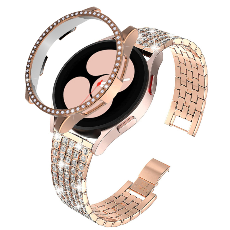 Suitable for Samsung Galaxy Watch876542/Classic/5Pro Watch with Diamond-Encrusted Metal Strap and Free Case Suitable for Samsung Galaxy Watch876542/Classic/5Pro Watch with Diamond-Encrusted Metal Strap and Free Case