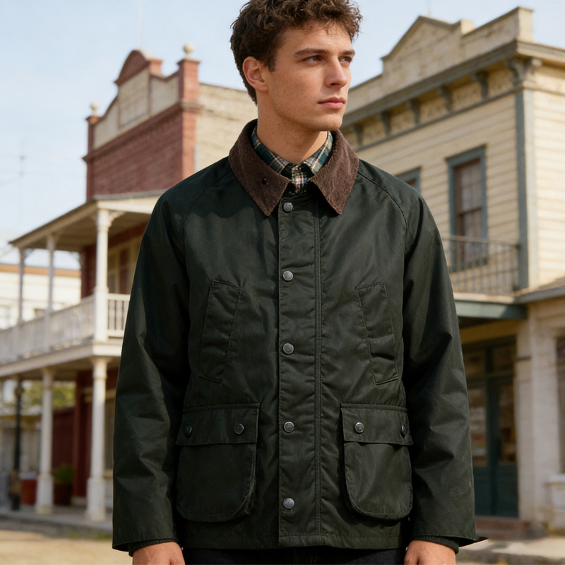 American Retro Vintage Workwear Oil Wax Jacket Amekaji Corduroy Lapel Hunting Jacket for Men Spring and Autumn American Retro Vintage Workwear Oil Wax Jacket Amekaji Corduroy Lapel Hunting Jacket for Men Spring and Autumn