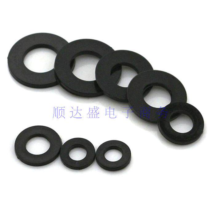 100 black white M3x8x1 nylon gasket plastic nylon flat gasket plastic spacer M3