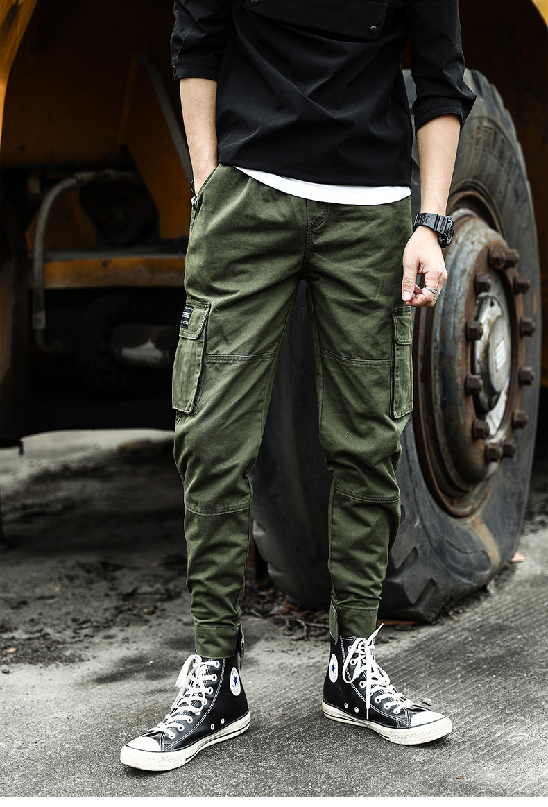 Gurbaks overalls quần nam thương hiệu quần quần trong nước xu hướng đường phố hip hop quần giản dị quần nam mùa đông dài quần jean nam