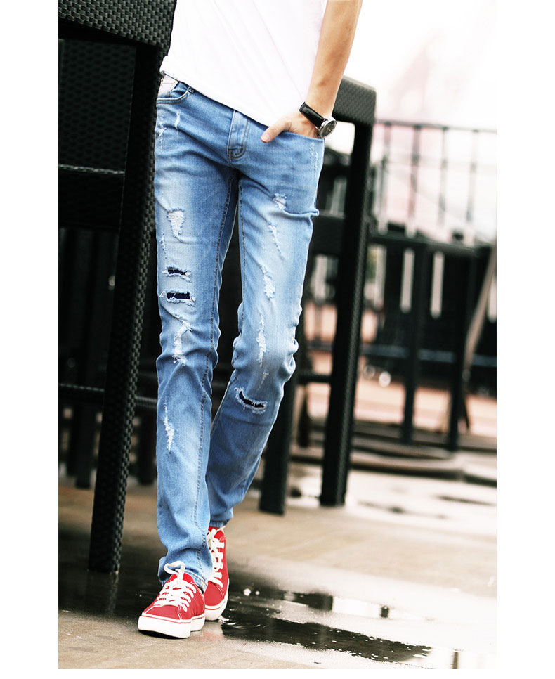 Jeans pour adolescent pieds Slim GURBAKS Coton 98% fibre élastique de polyuréthane (spandex) 2% pour automne - Ref 1485962 Image 13
