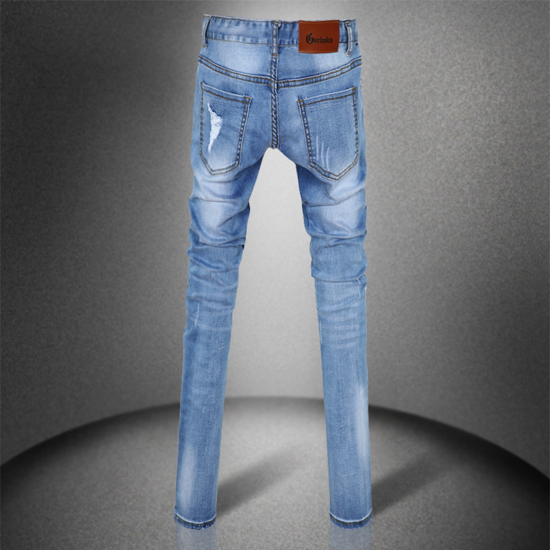 Jeans pour adolescent pieds Slim GURBAKS Coton 98% fibre élastique de polyuréthane (spandex) 2% pour automne - Ref 1485962 Image 9