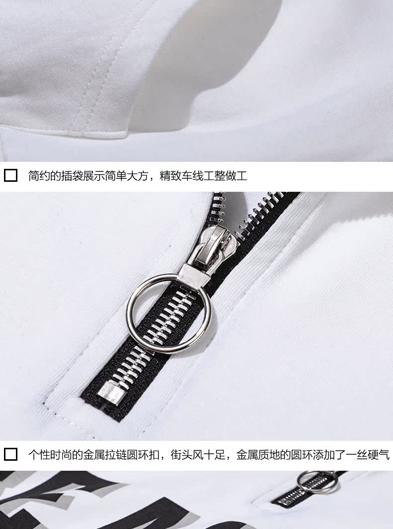 Gurbaks nửa zip áo len dài tay nam phiên bản Hàn Quốc của áo sơ mi rộng mùa thu đông áo hoodie xám
