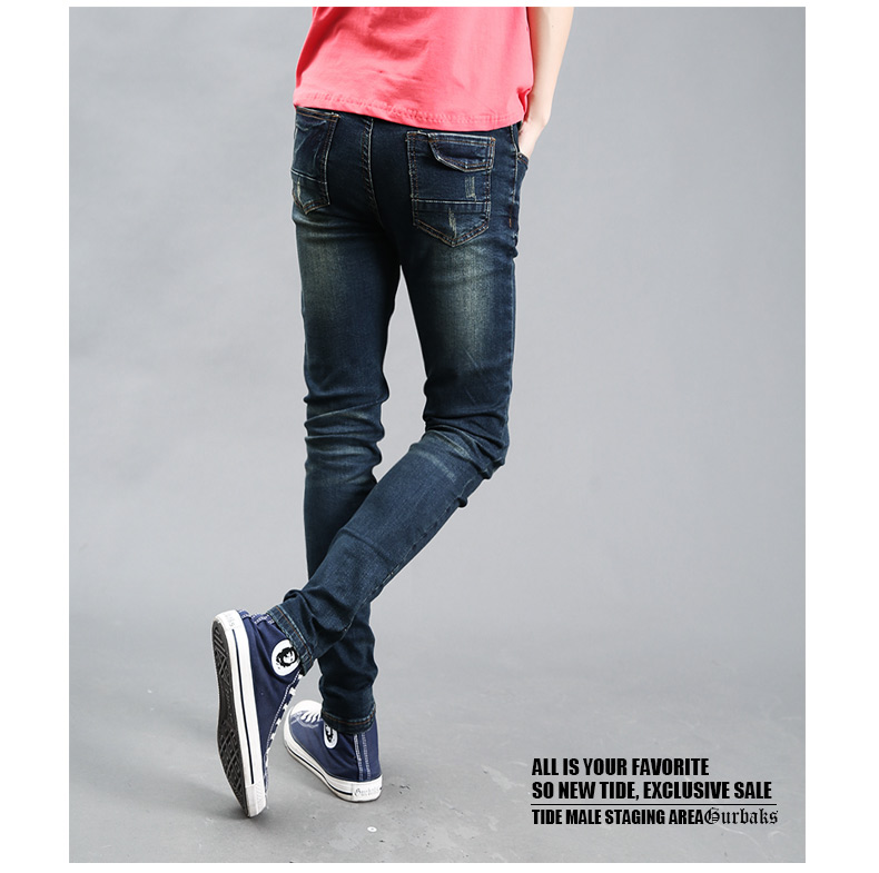 Jeans pour jeunesse pieds Slim GURBAKS en coton pour printemps - Ref 1485842 Image 21