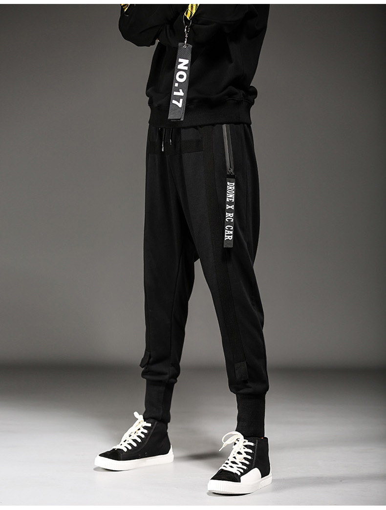 Gurbaks hip hop quần âu nam mát mẻ xu hướng đẹp trai Harlan thu hẹp chân dây kéo quần âu nam GX9531 quần harem đẹp
