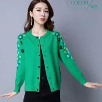 2019 mùa thu và mùa đông áo len cashmere mới của phụ nữ áo len ngắn mùa thu và mùa đông áo len dày bên ngoài cardigan nữ