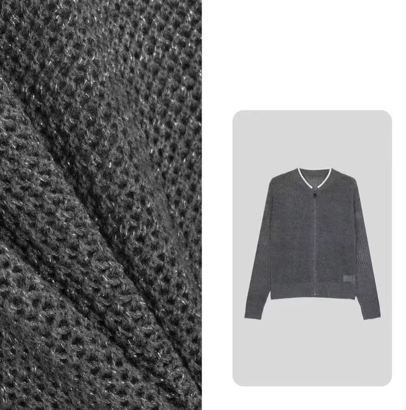 99613 【Gray Star Galaxy】 Heavy-Duty Fine-Spun Cardigan with Gold and Silver Threads, Lightweight and Hollowed-Out! 9/11 99613 【Gray Star Galaxy】 Heavy-Duty Fine-Spun Cardigan with Gold and Silver Threads, Lightweight and Hollowed-Out! 9/11