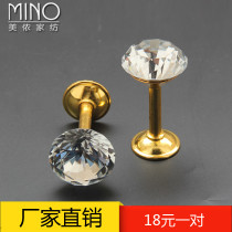 European high-grade diamond crystal metal curtain adhesive hook accessories accessories wall hook buckle simple modern pair