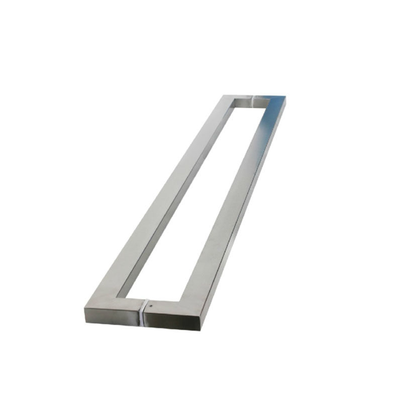 Factory direct drawing stainless steel square tube handle frame door Glass door KTV office square handle lock hand
