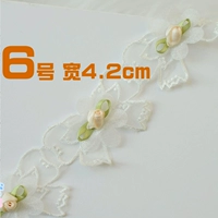 Белый кружевный цветок № 6 (8 метров с половиной метров)