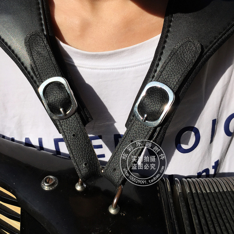 96120 Bass Bull Leather Imitation Leather Comfort Thickened Widened Bass with accordion holding baby bag Double shoulder holding baby bag