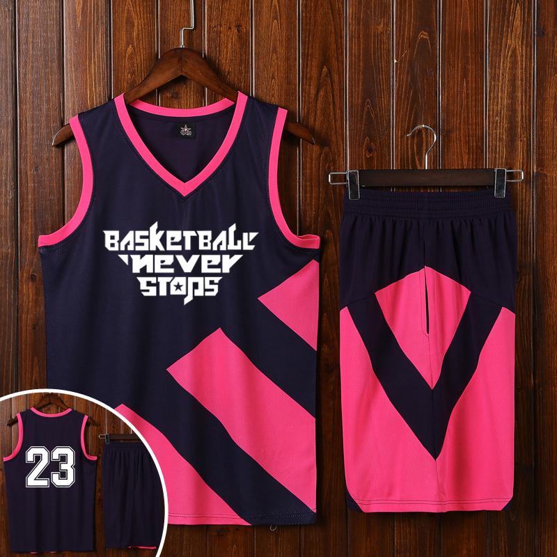 Usd 37 07 Large Code Basketball Suit Custom New Basketball Suit Diy Print Training Match Wear Black And Pink Jersey Custom Logo Wholesale From China Online Shopping Buy Asian Products Online From